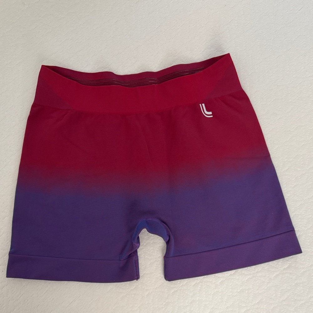 Red and Purple Ombre Shorts